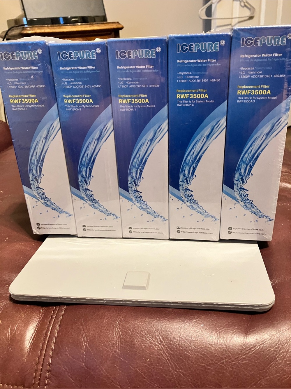 Icepure RWF3500A Refrigerator Water Filter - White (Pack of 5)